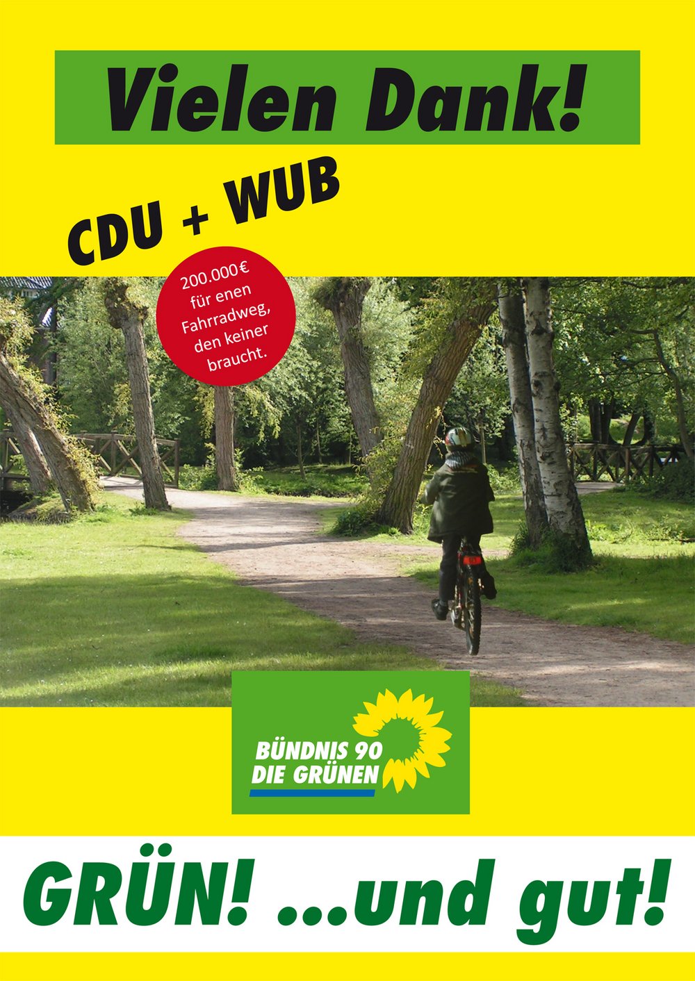 Wahlplakat Frühjahr 2013 Wahlplakt mit altem Kurpark als Motiv